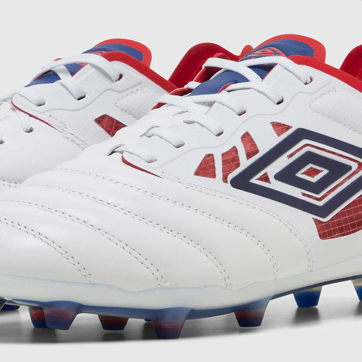 Umbro Tocco IV Pro FG Boots- White/Blue/Red