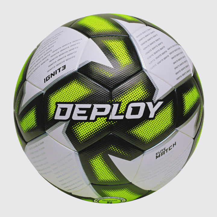 Deploy Ignite Series III Elite Match Ball- White/Black/Green