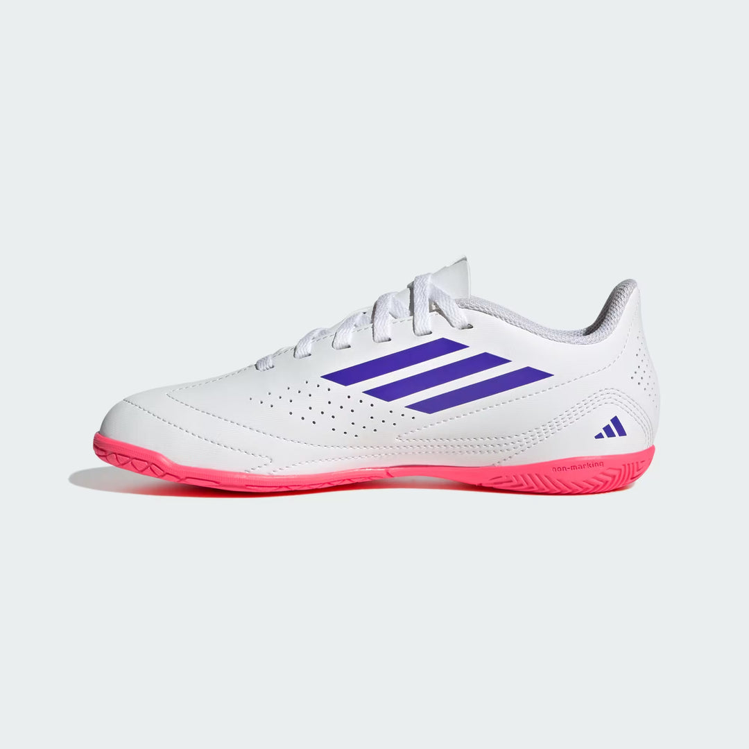 adidas Deportivo III Indoor Boots- White/Purple- JUNIOR