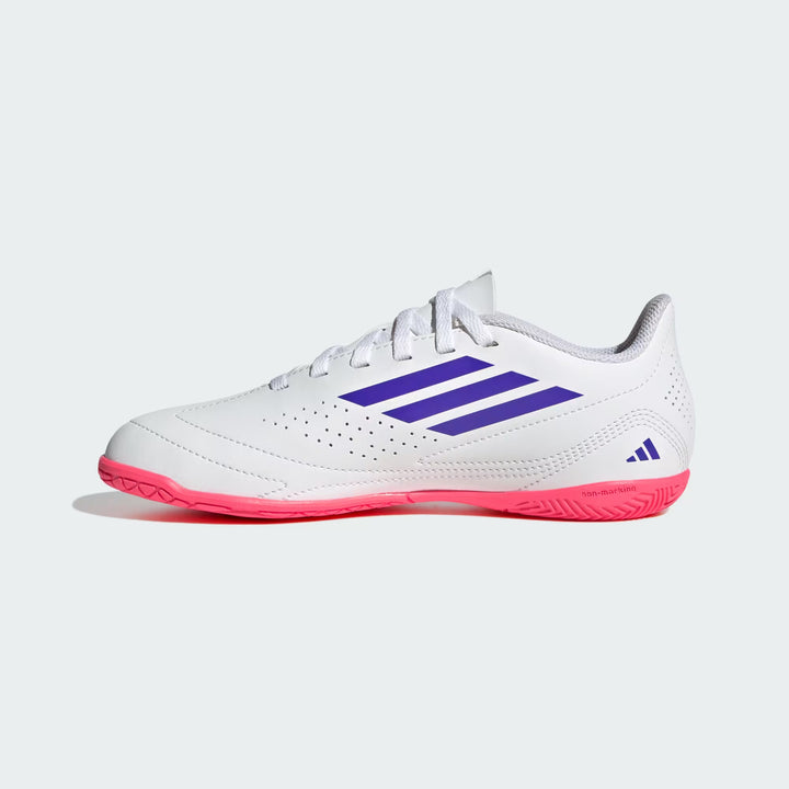 adidas Deportivo III Indoor Boots- White/Purple- JUNIOR