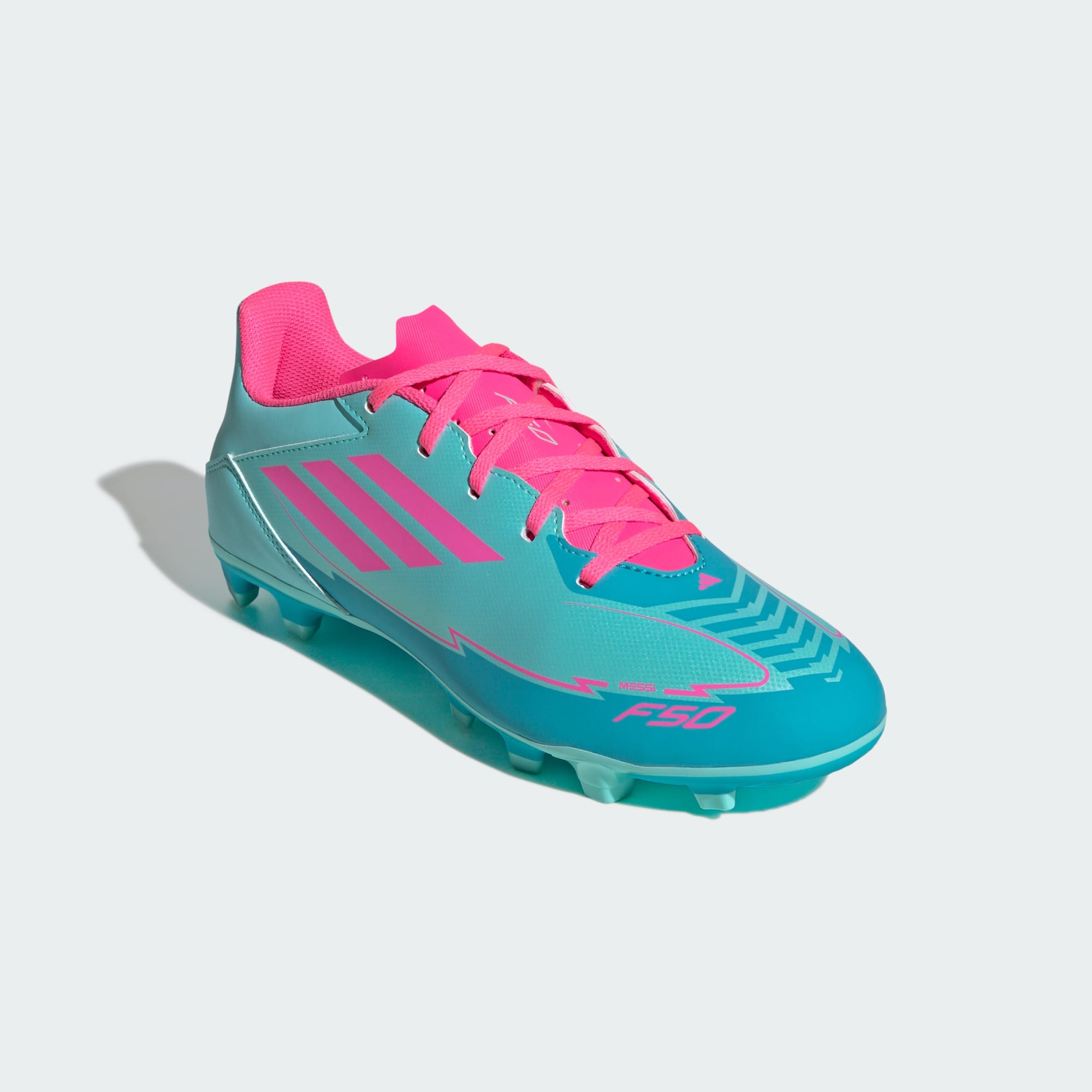 adidas Club MESSI FG/MG Boots- Aqua – Soccer Locker
