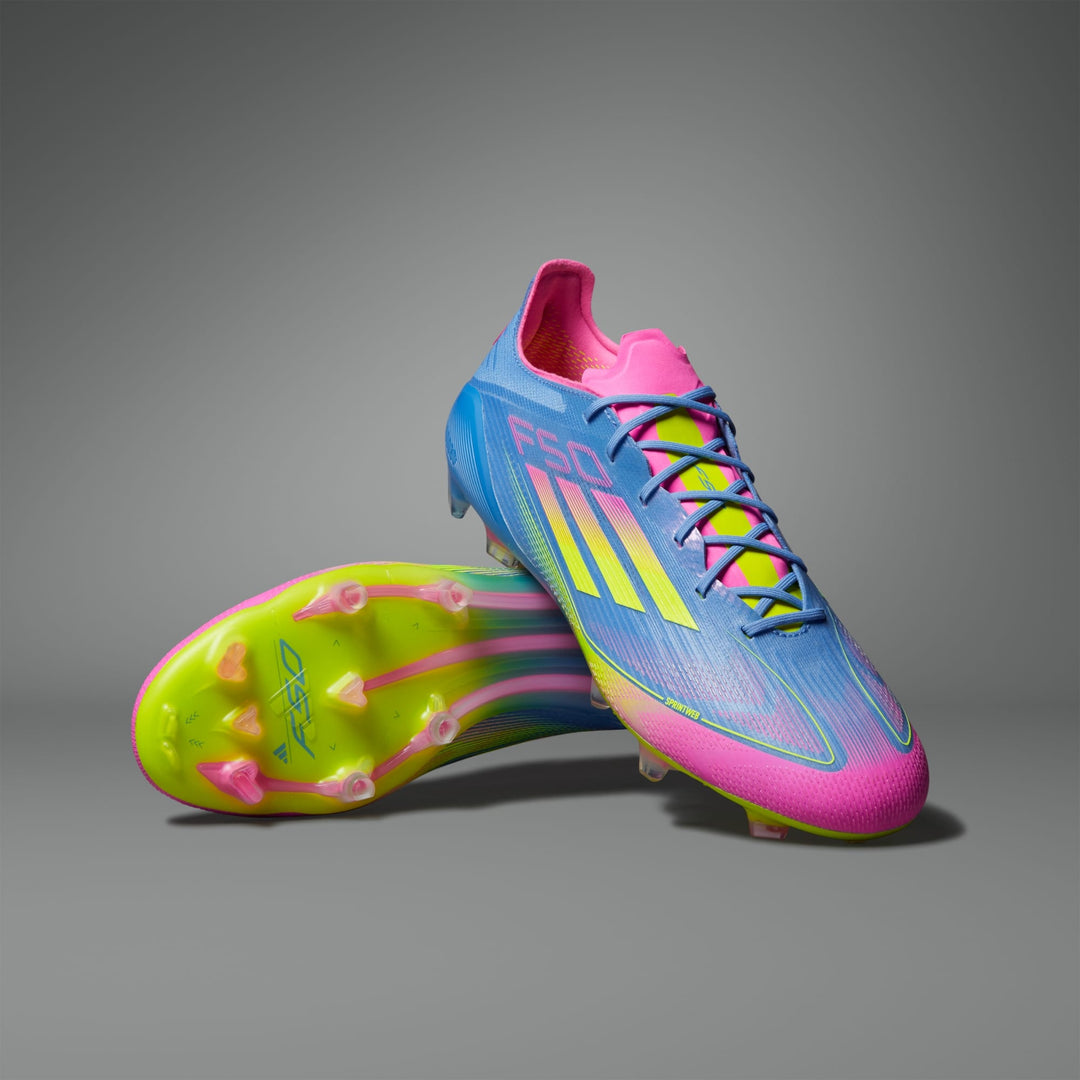 adidas F50 Elite Boots FG- Blue/Lemon/Pink