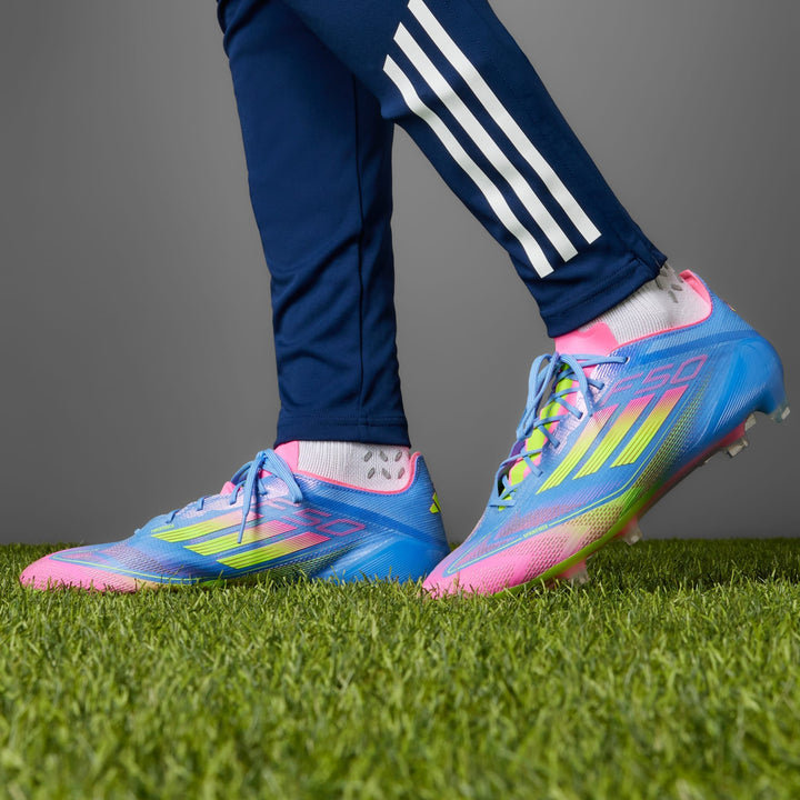 adidas F50 Elite Boots FG- Blue/Lemon/Pink
