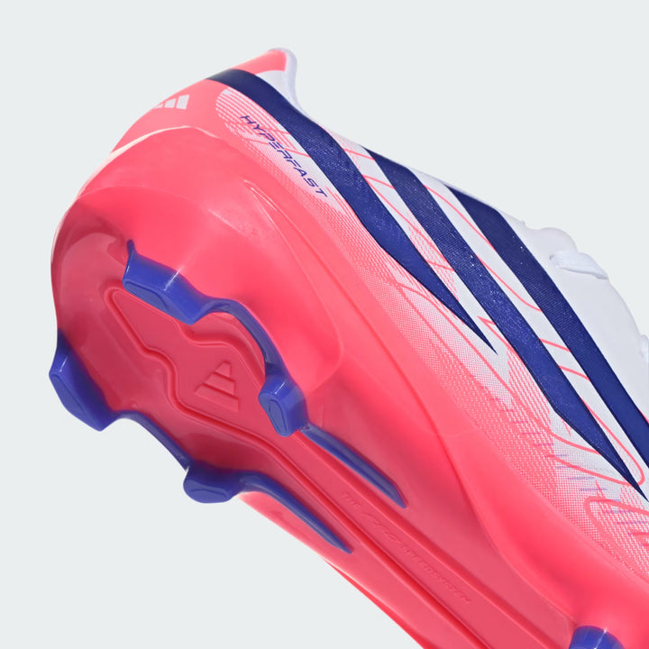 adidas F50 Hyperfast League FG Boots- White/Purple/Turbo- JUNIOR