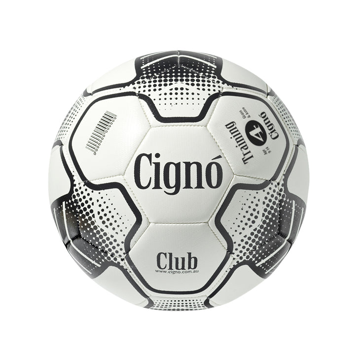 Cigno Club Training Ball- White/Black- Size 5, 4, 3