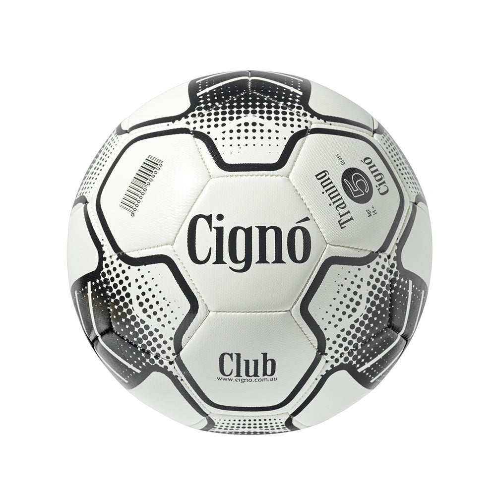 Cigno Club Training Ball- White/Black- Size 5, 4, 3