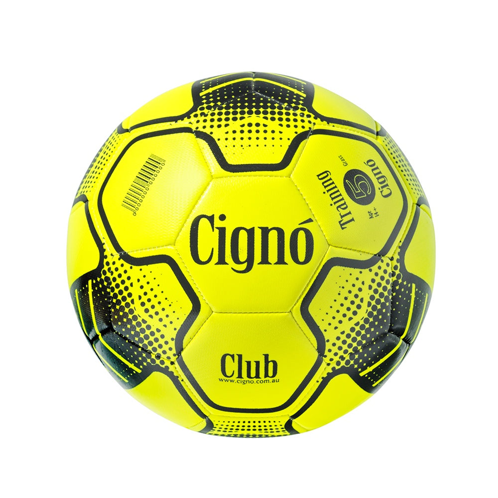 Cigno Club Training Ball- Yellow/Black- Size 5, 4, 3