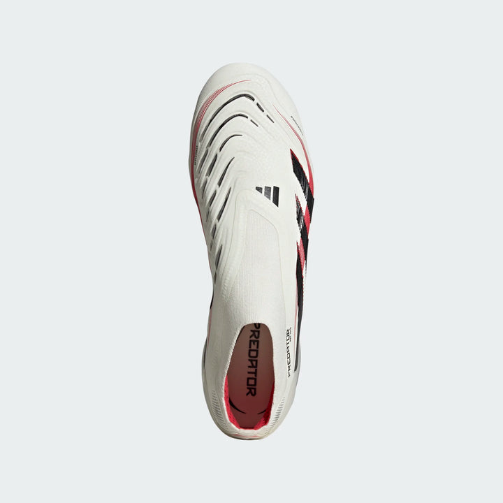 adidas Predator Elite Laceless FG Boots- White/Black