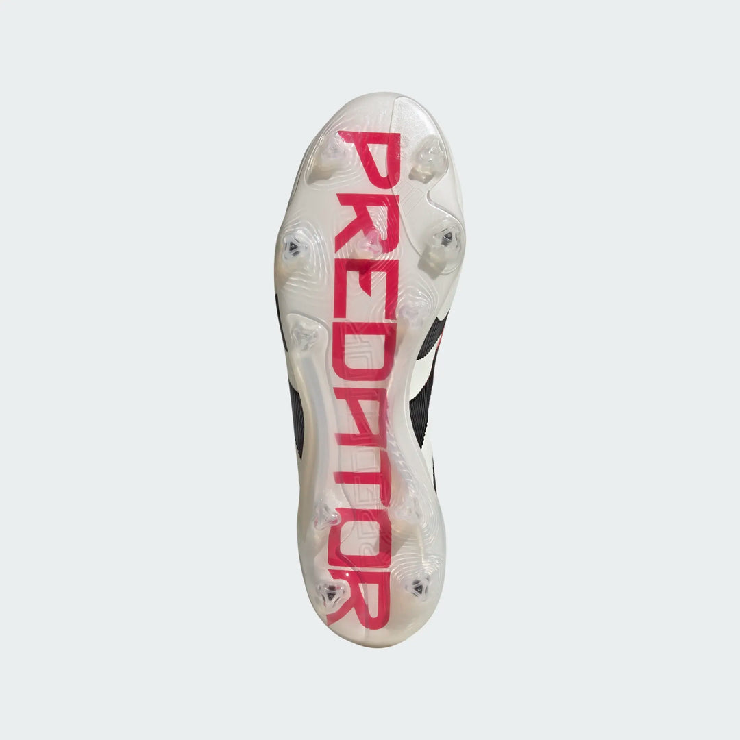 adidas Predator Elite Laceless FG Boots- White/Black