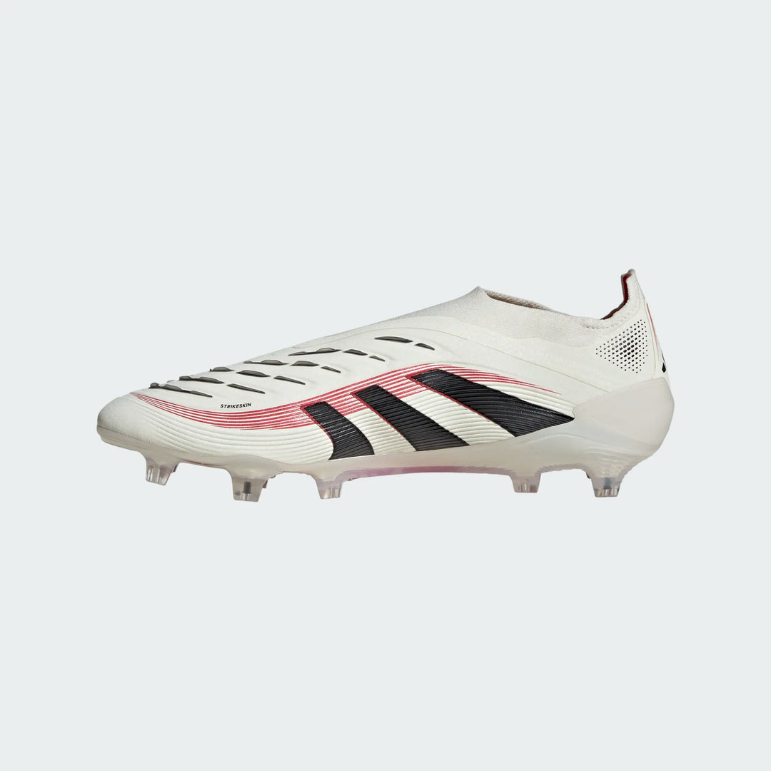 adidas Predator Elite Laceless FG Boots- White/Black