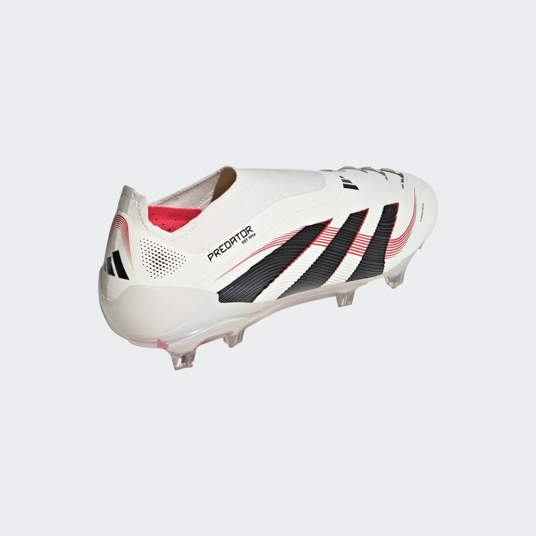 adidas Predator Elite Laceless FG Boots- White/Black