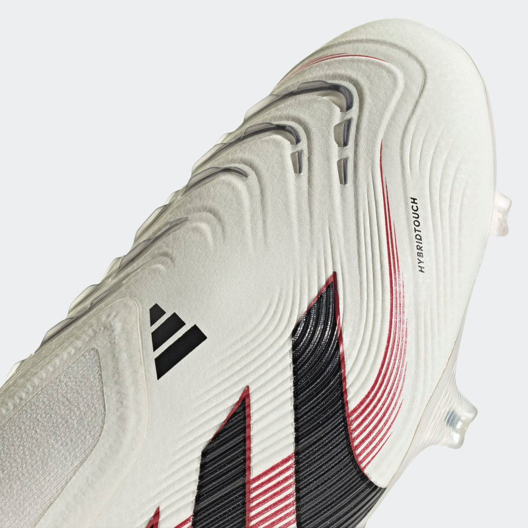 adidas Predator Elite Laceless FG Boots- White/Black