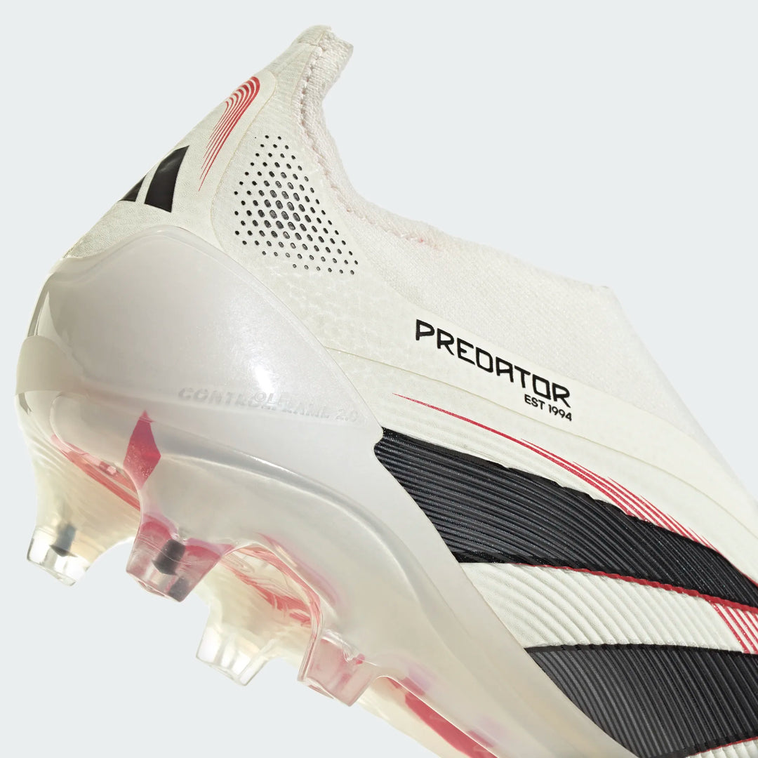 adidas Predator Elite Laceless FG Boots- White/Black