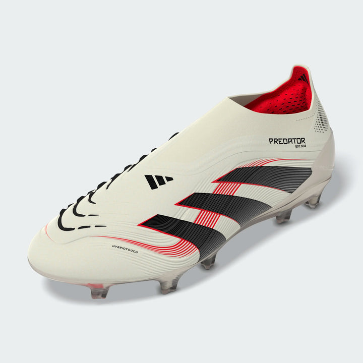 adidas Predator Elite Laceless FG Boots- White/Black