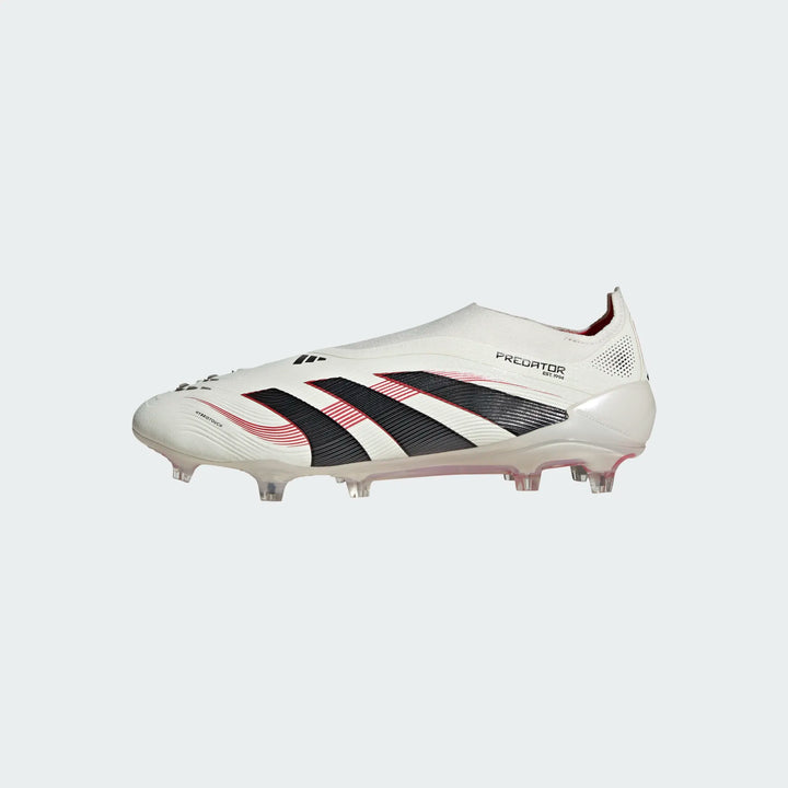 adidas Predator Elite Laceless FG Boots- White/Black