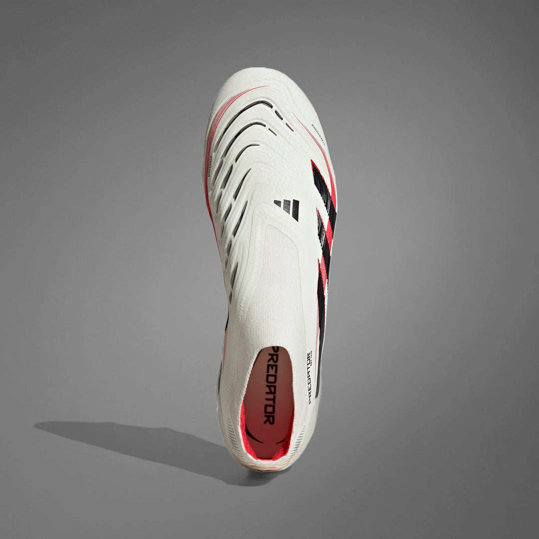 adidas Predator Elite Laceless FG Boots- White/Black