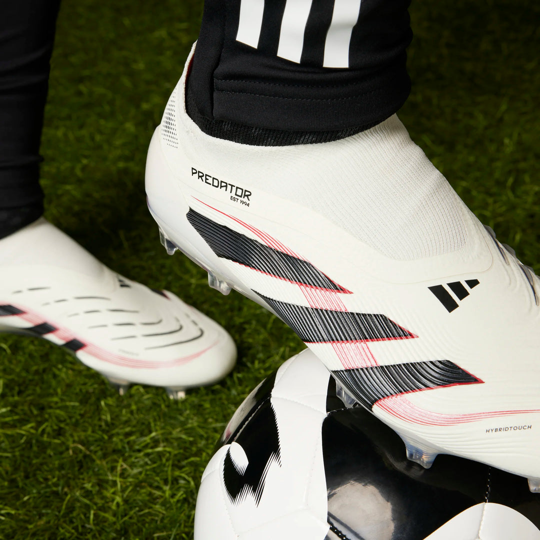 adidas Predator Elite Laceless FG Boots- White/Black