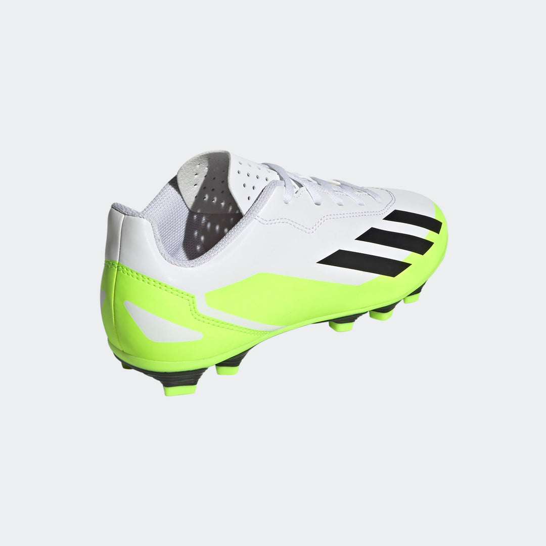 adidas X Crazyfast .4 FxG Boots- White/Lemon- JUNIOR