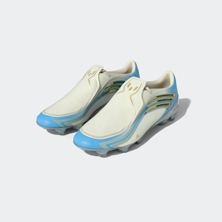 adidas MESSI F50 Elite FG Boots- White/Sky/Gold