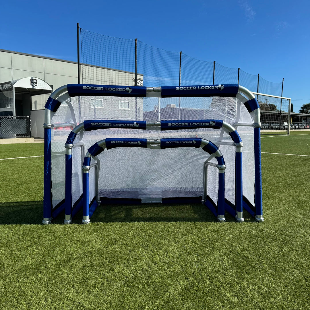 5 x 3 foot Pro Aluminium Folding Goal- Royal