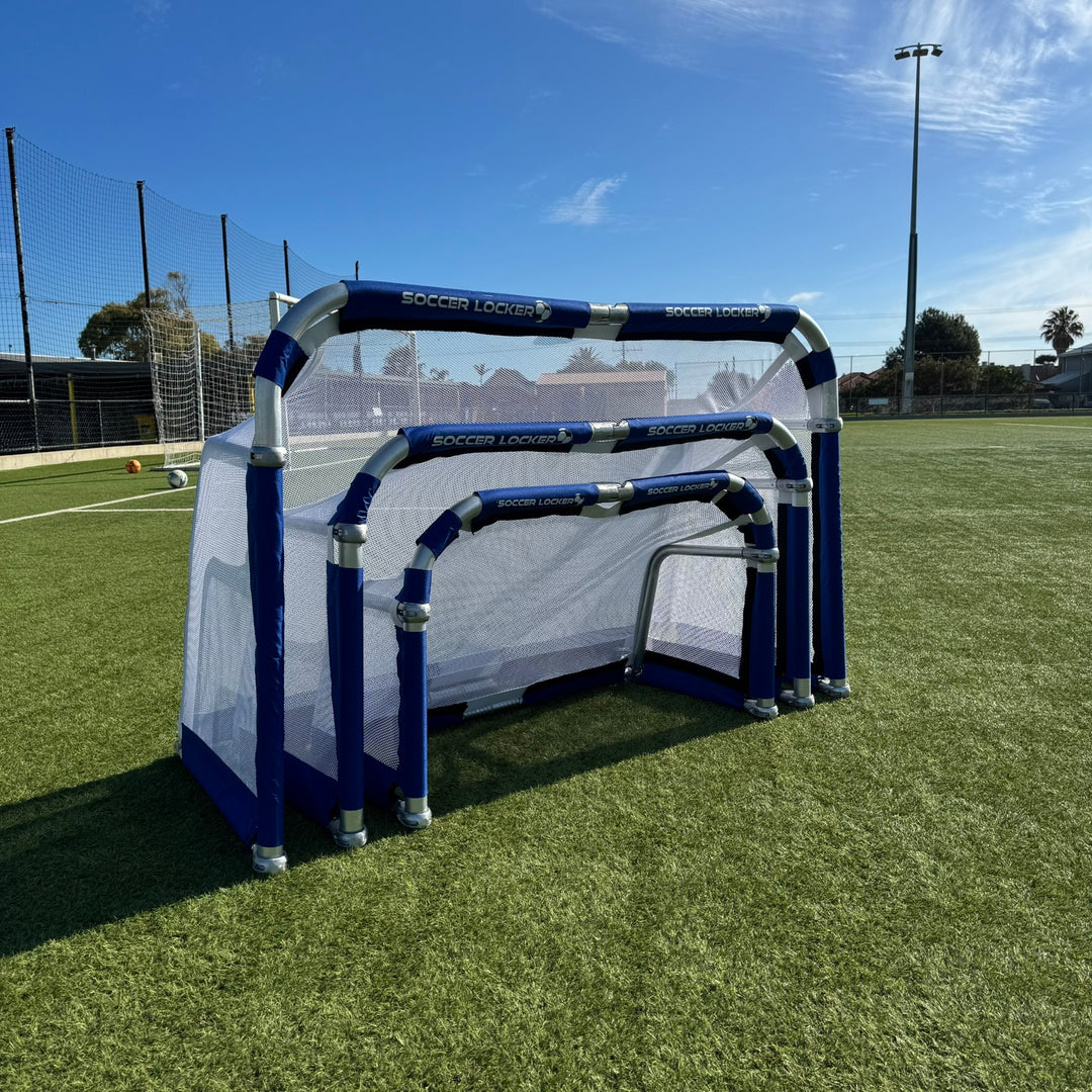 5 x 3 foot Pro Aluminium Folding Goal- Royal