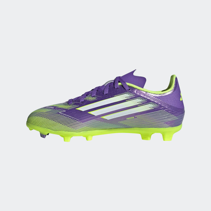 adidas F50 League FG/MG Boots- JUNIOR- Purple/White/Lemon