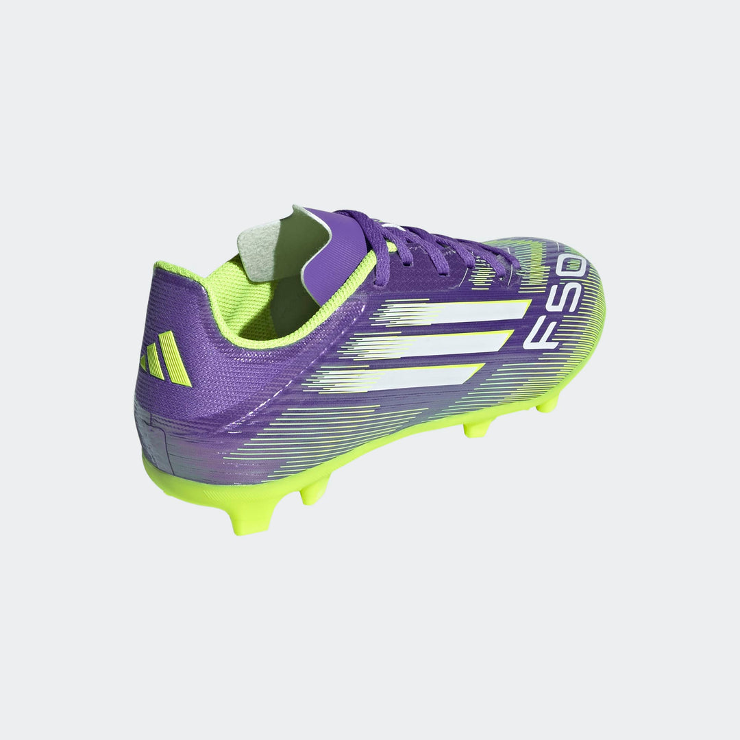 adidas F50 League FG/MG Boots- JUNIOR- Purple/White/Lemon