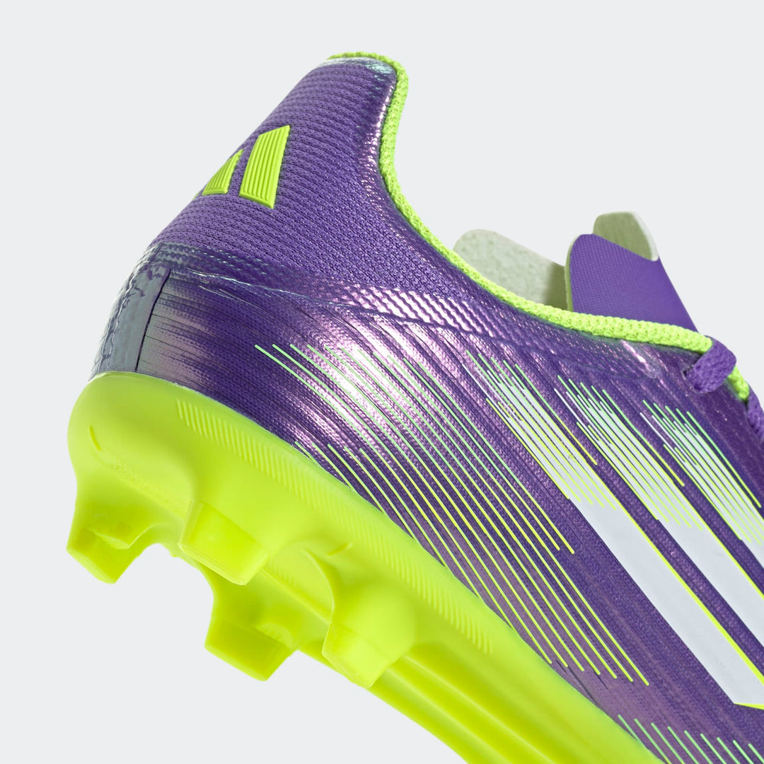 adidas F50 League FG/MG Boots- JUNIOR- Purple/White/Lemon