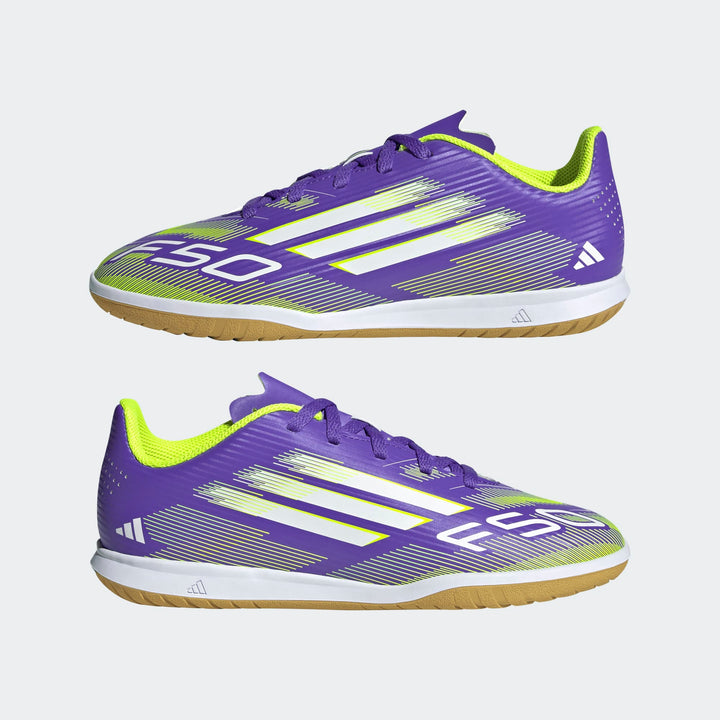 adidas F50 Club Indoor Boots- Purple- JUNIOR