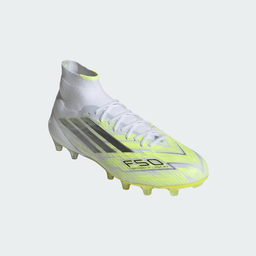 adidas F50 Sparkfusion Elite FG/AG Boots- White/Lemon- WOMENS