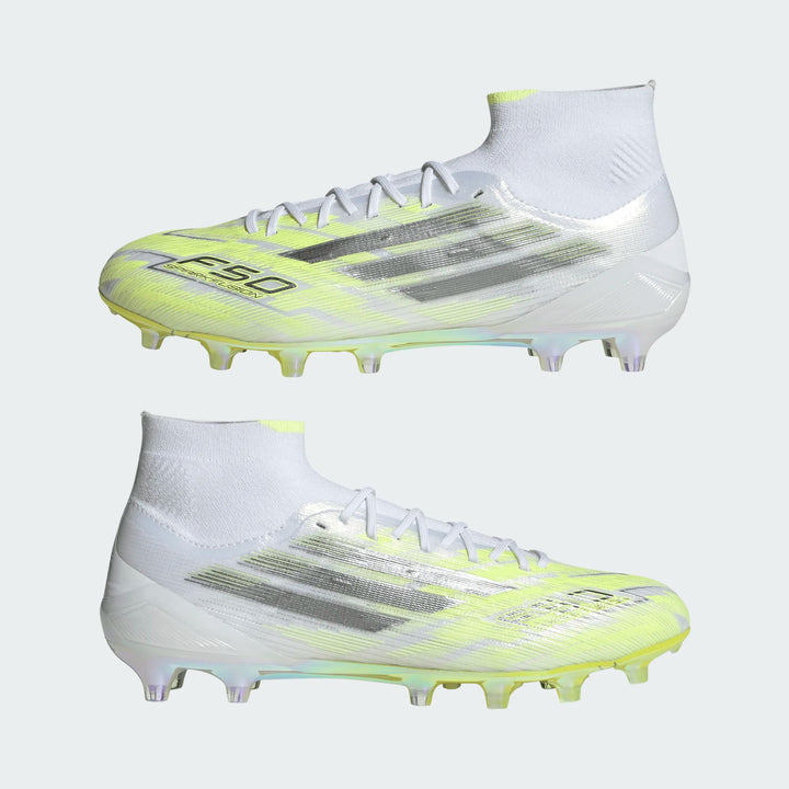 adidas F50 Sparkfusion Elite FG/AG Boots- White/Lemon- WOMENS