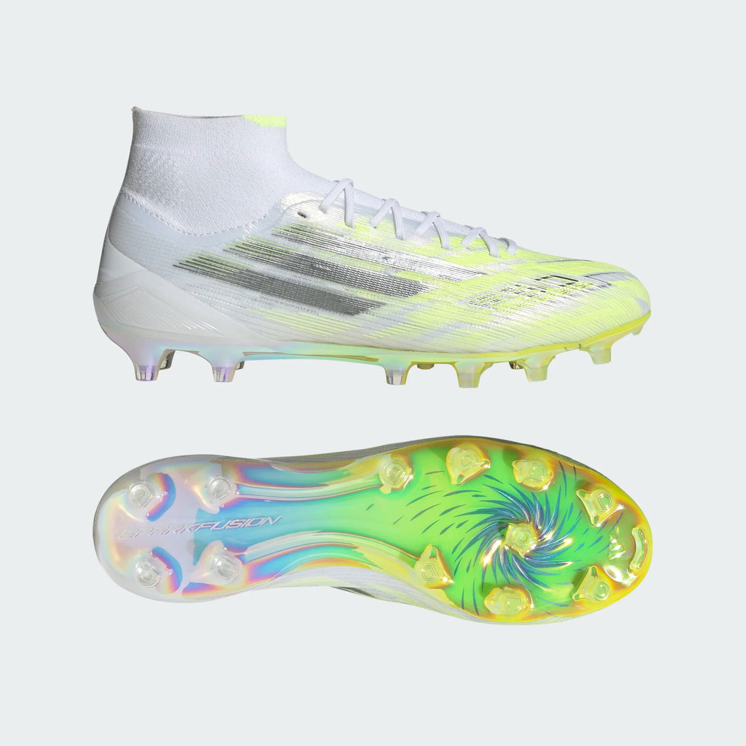 adidas F50 Sparkfusion Elite FG/AG Boots- White/Lemon- WOMENS