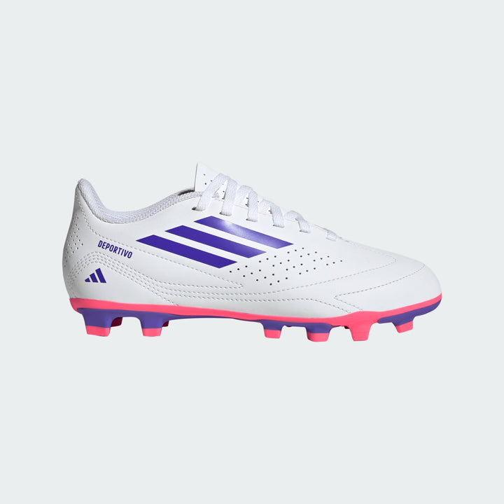 adidas Deportivo III FxG Boots- White/Purple- JUNIOR