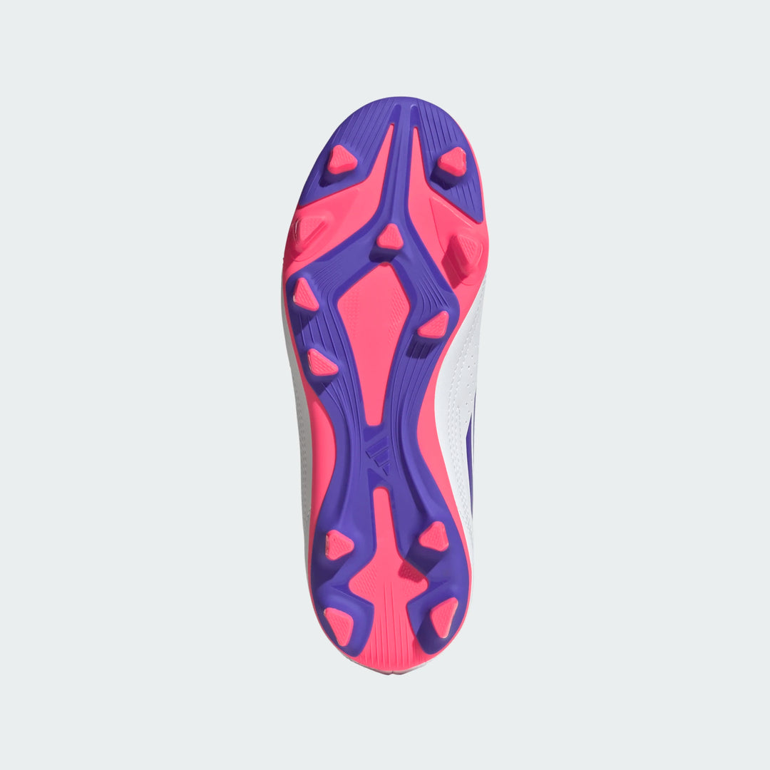 adidas Deportivo III FxG Boots- White/Purple- JUNIOR