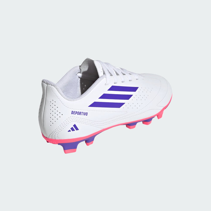 adidas Deportivo III FxG Boots- White/Purple- JUNIOR