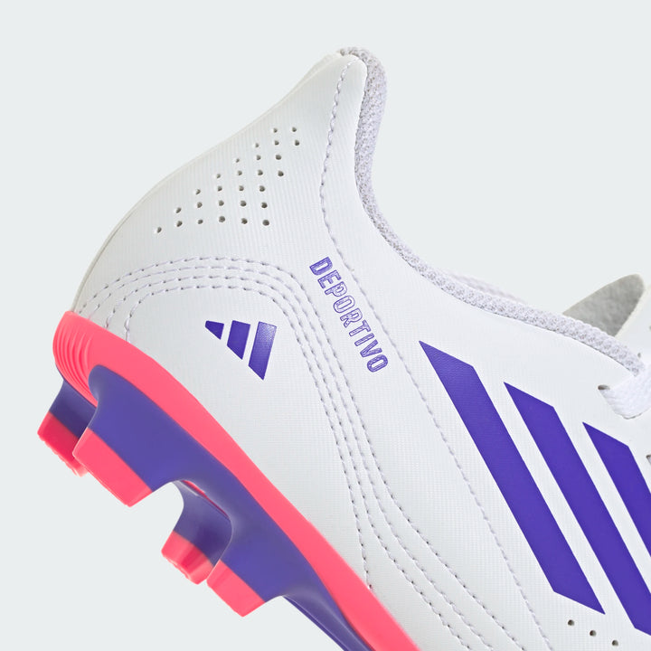 adidas Deportivo III FxG Boots- White/Purple- JUNIOR