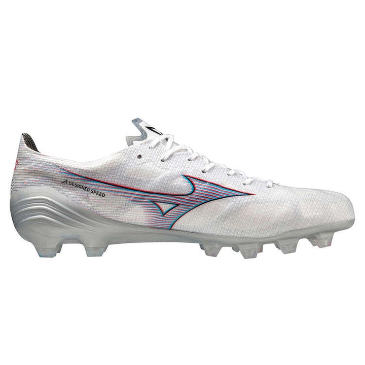 Mizuno a Elite FG Boots- White/Red/Blue