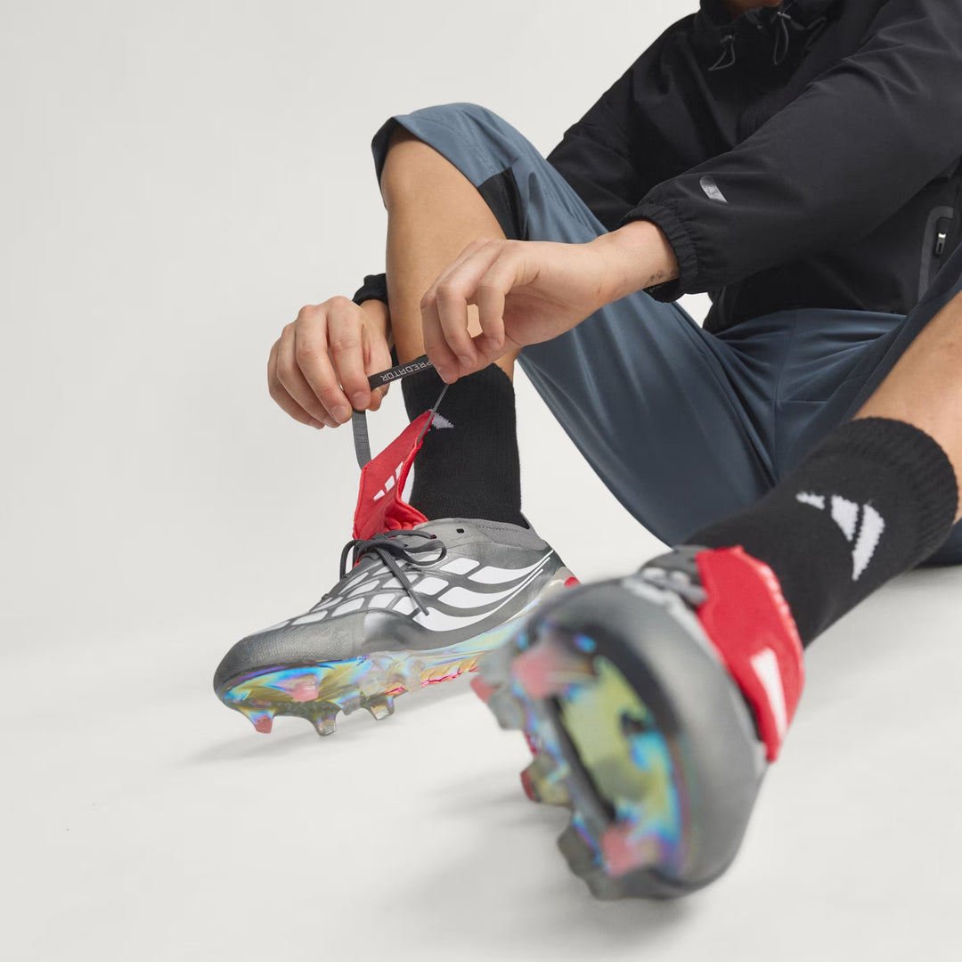 adidas Predator Elite FT FG Boots- Silver/White/Red