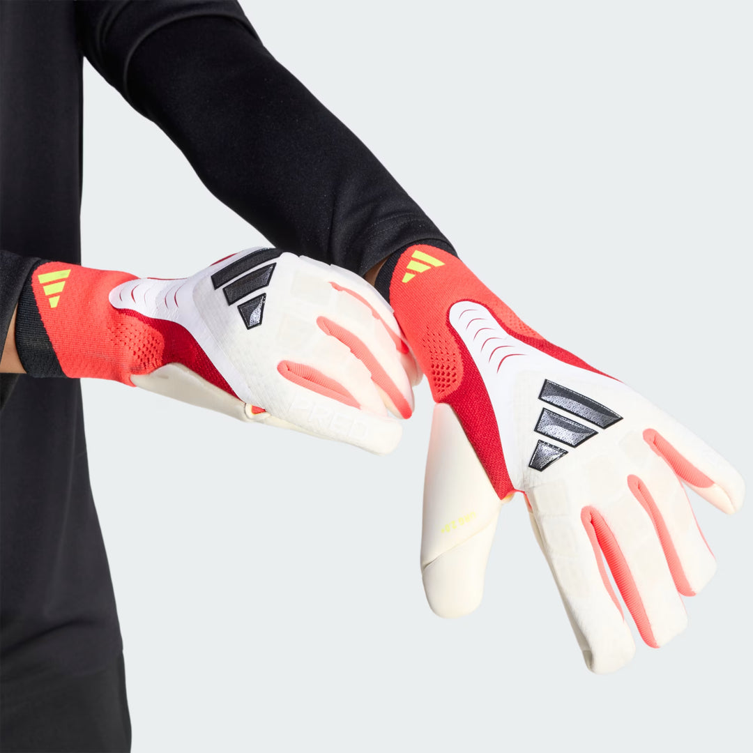 adidas Predator GL Pro Goalkeeper Gloves- White/Red/Black