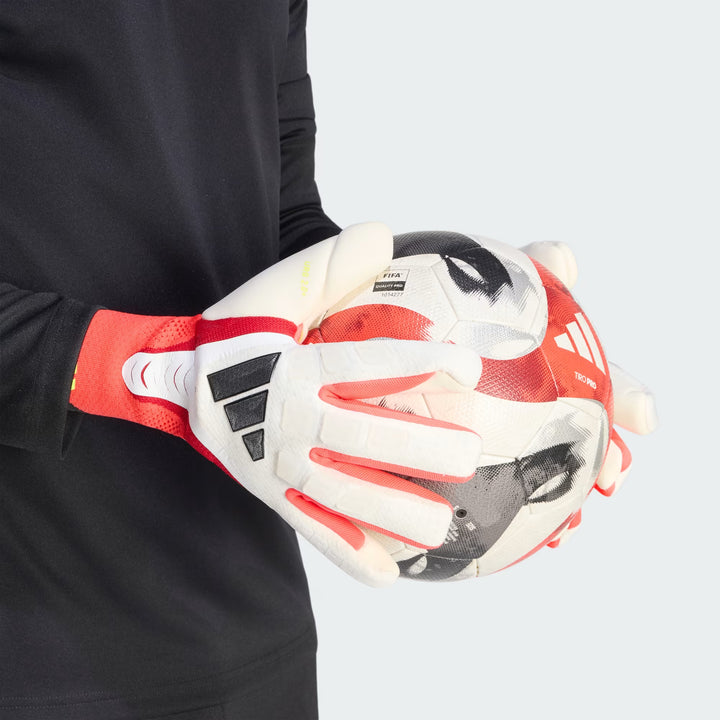 adidas Predator GL Pro Goalkeeper Gloves- White/Red/Black