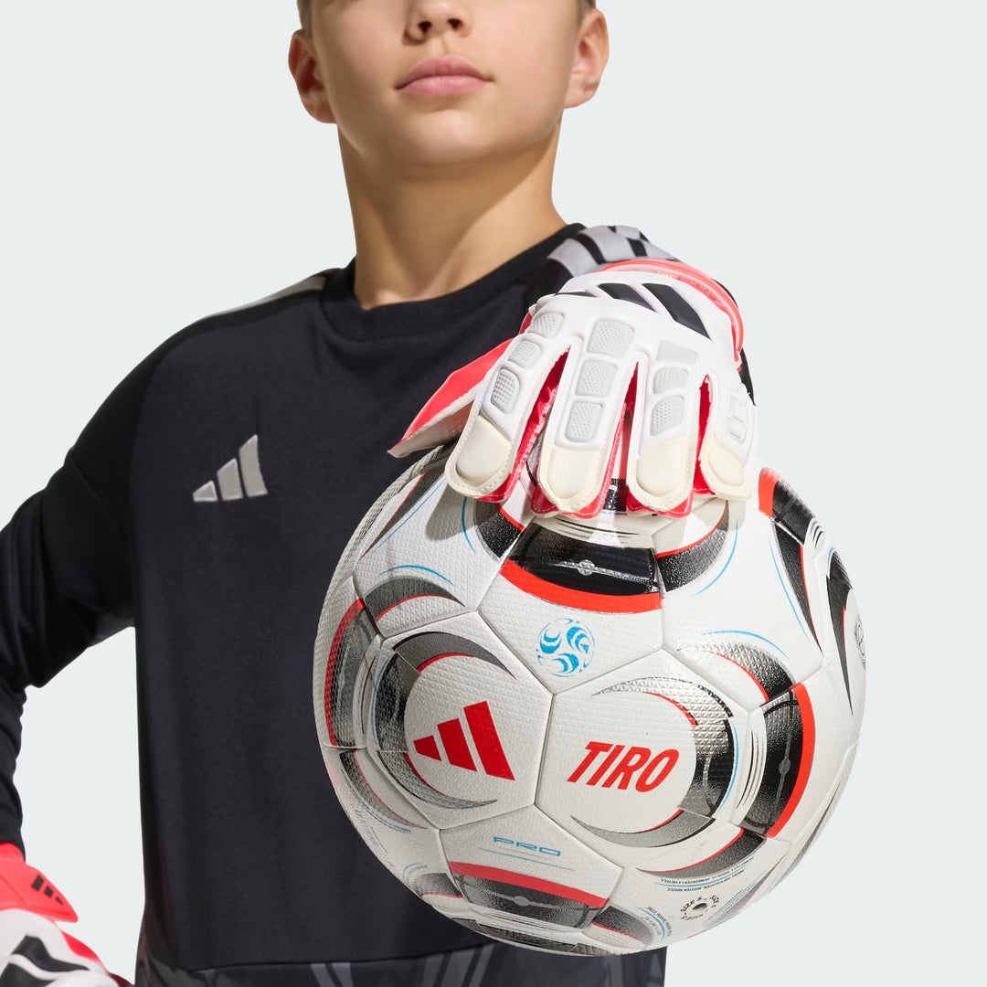 adidas Predator GL Training Goalkeeper Gloves- JUNIOR- Red/White/Black