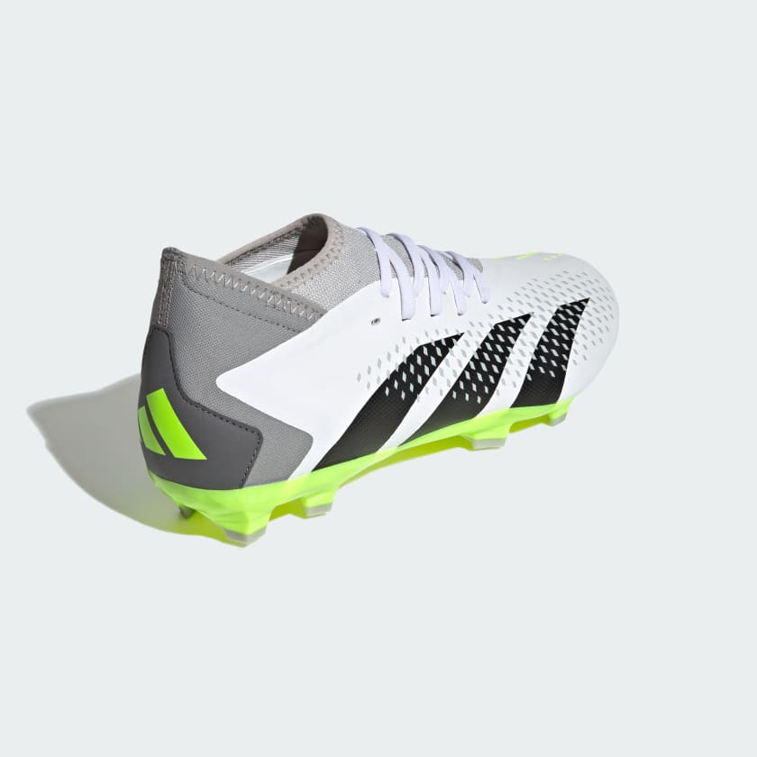 adidas Predator Accuracy .3  FG Boots- White/Black/Fluro Green