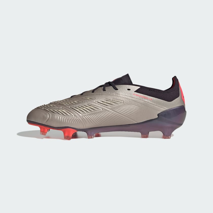 adidas Predator Elite FG Boots Platinum Charcoal Red