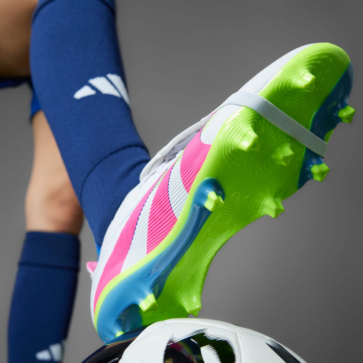 adidas Predator League FG FT Boots- White/Lemon/Pink