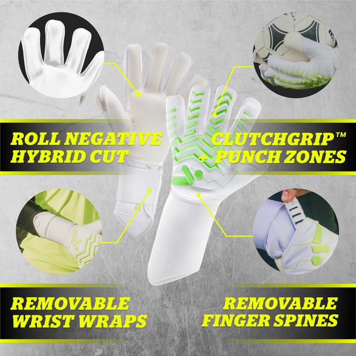 Storelli Electric Goalkeeper Gloves- White