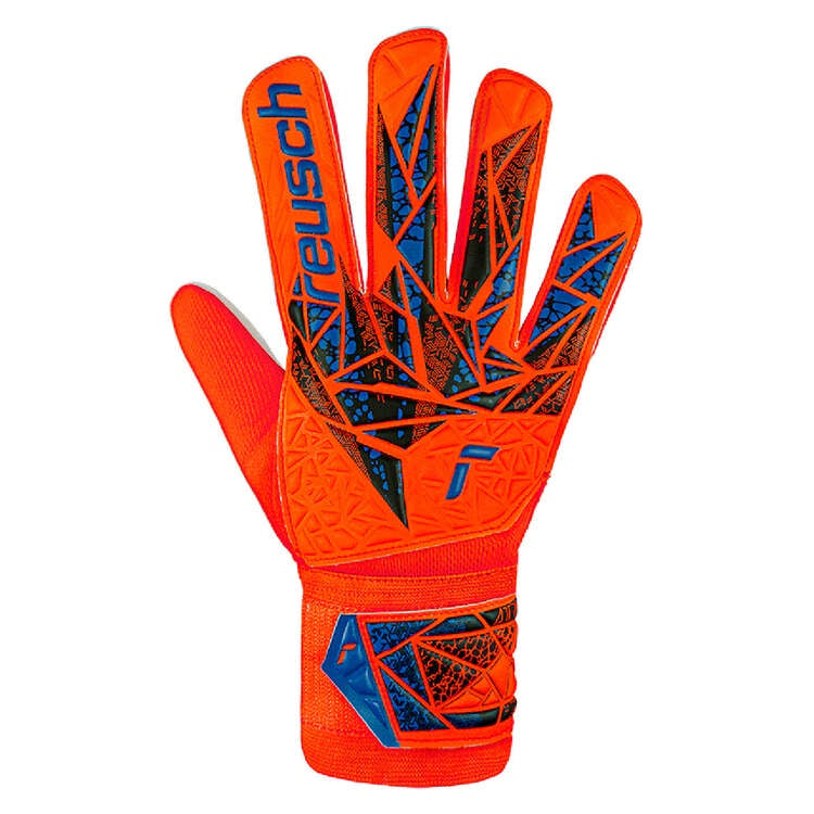 Reusch Attrakt Starter Solid Goalkeeper Gloves- JUNIOR- Orange/Blue
