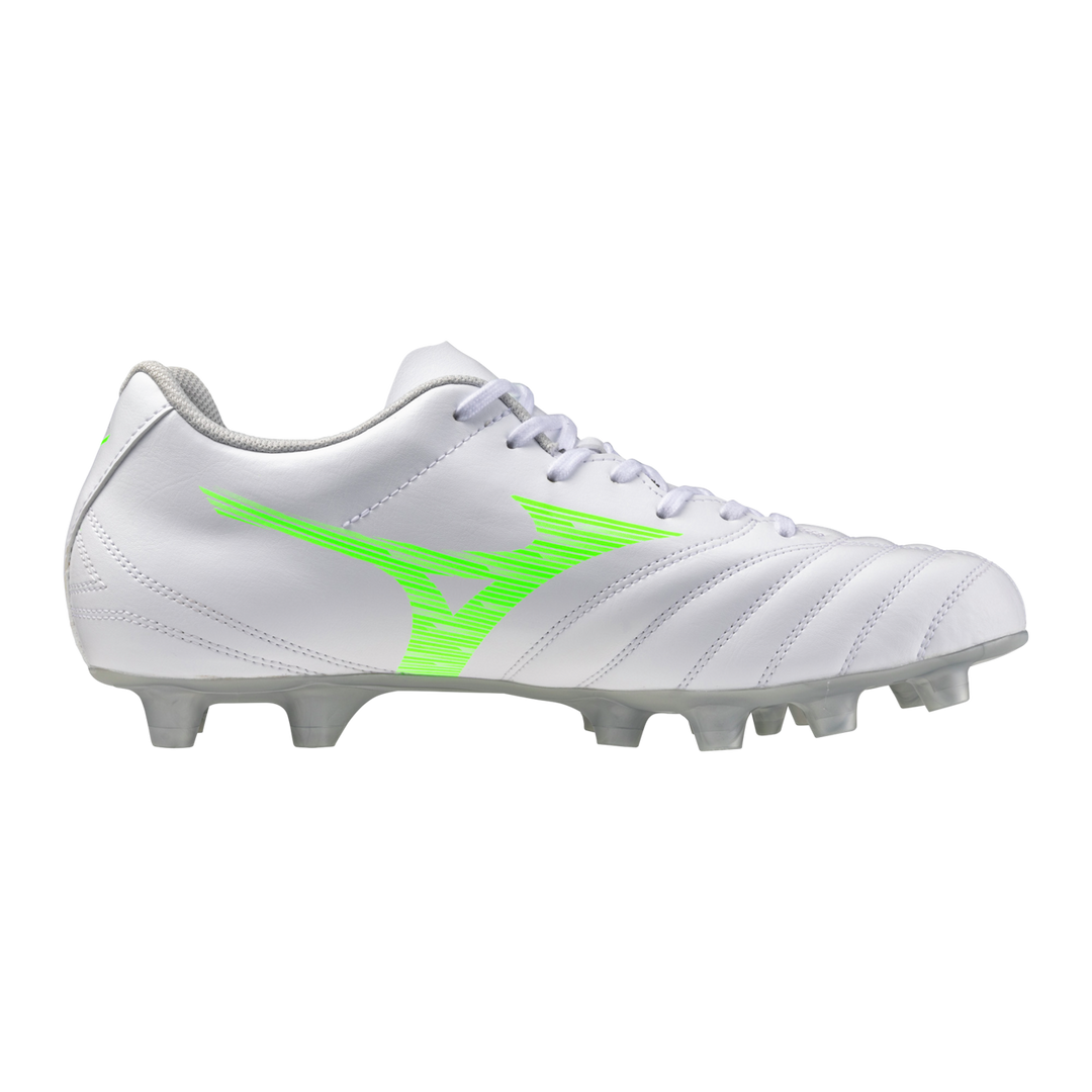 Mizuno Monarcida Neo III Select FG/AG Boots/ White/Green Gecko