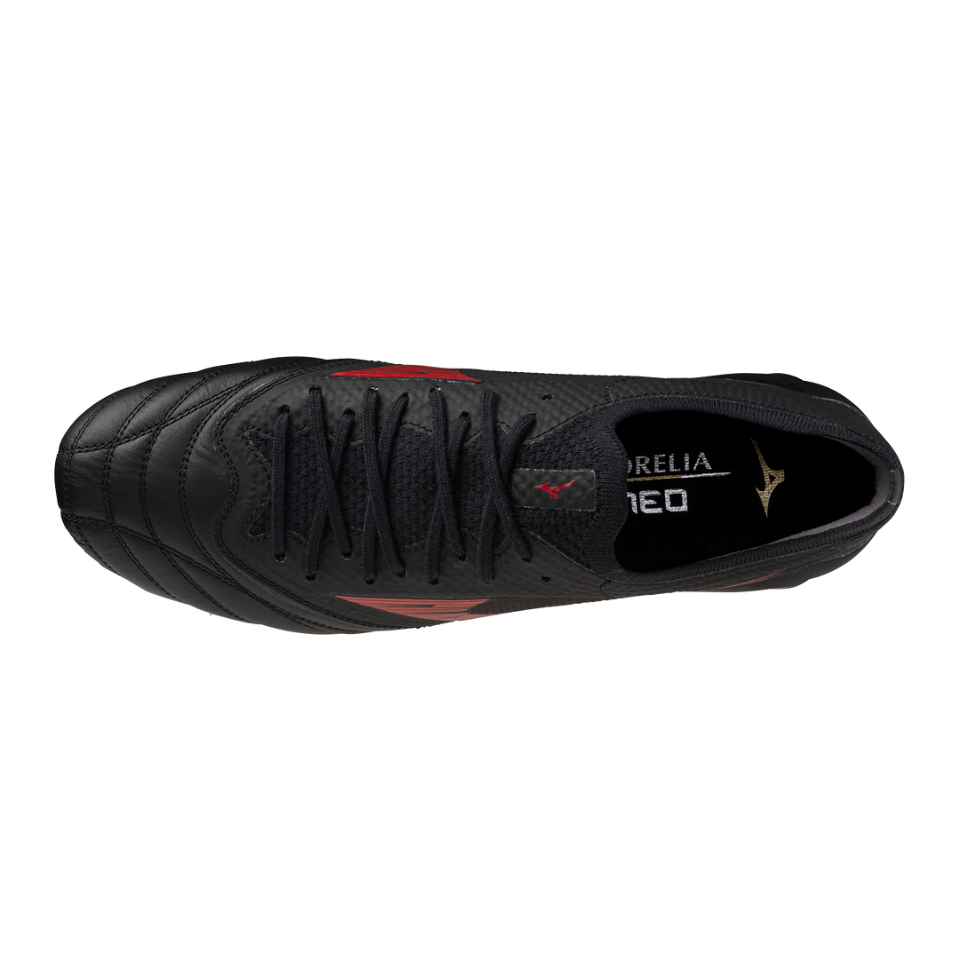 Mizuno Morelia NEO IV b Elite 40th Anniversary FG Boots- Blak/Red/Black