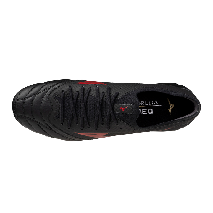 Mizuno Morelia NEO IV b Elite 40th Anniversary FG Boots- Blak/Red/Black