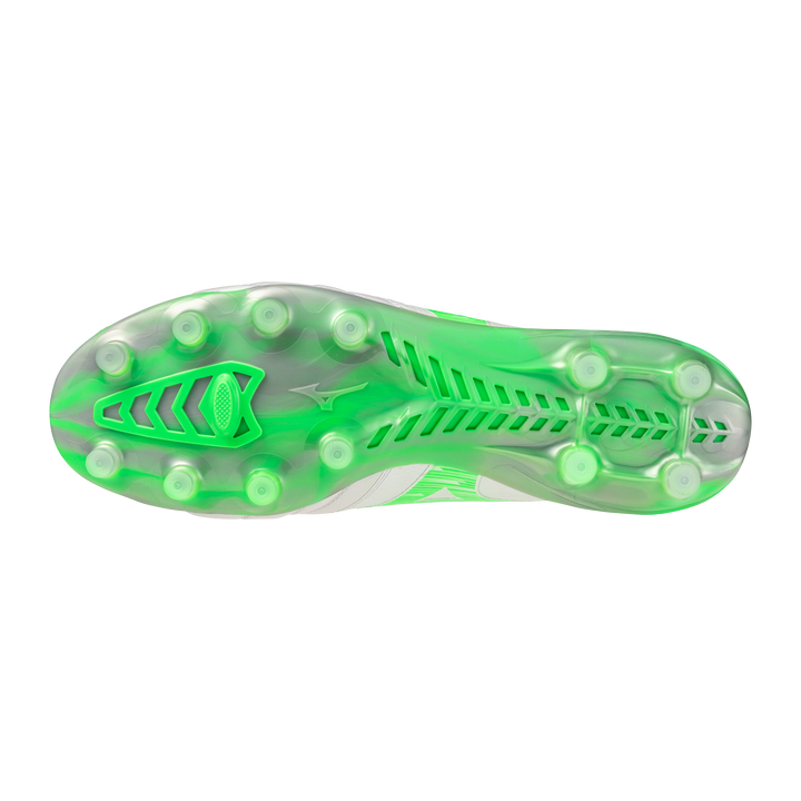 Mizuno Morelia NEO IV b Elite FG Boots- White Green Gecko